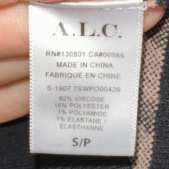 A.L.C. Lola Black & Tan Tiger Print Knit Sweater Size Small - Picture 5 of 16